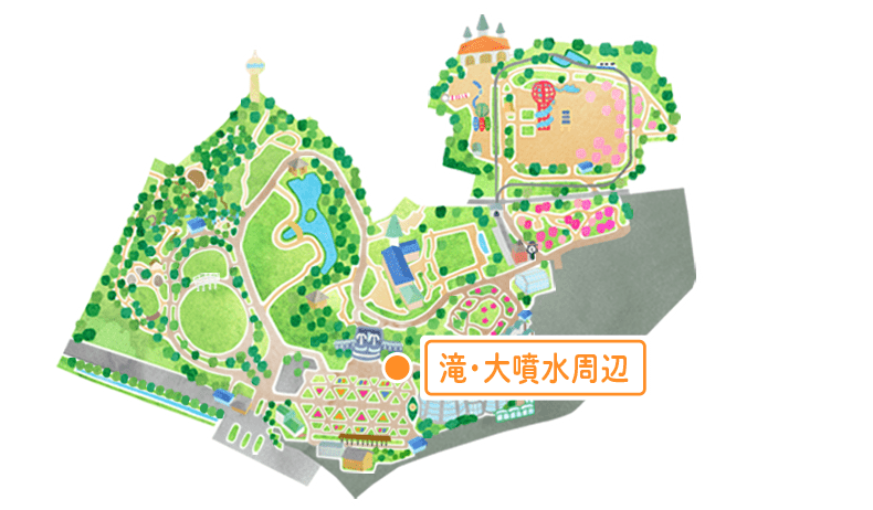 マップ 滝・大噴水周辺